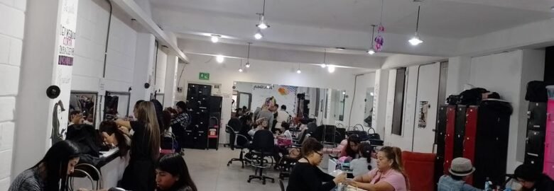 Academia de belleza color and scissors  